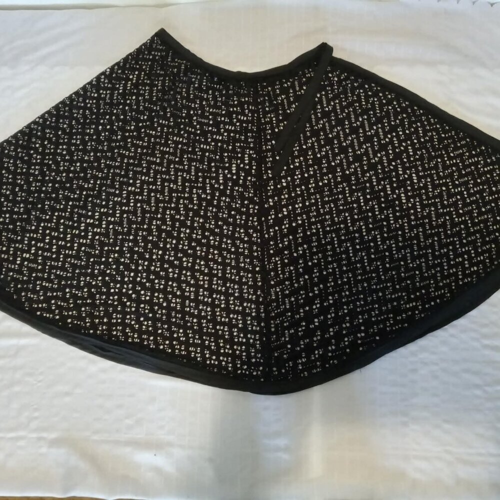Black stretch hand made lace bathrobe, skirt, or cape